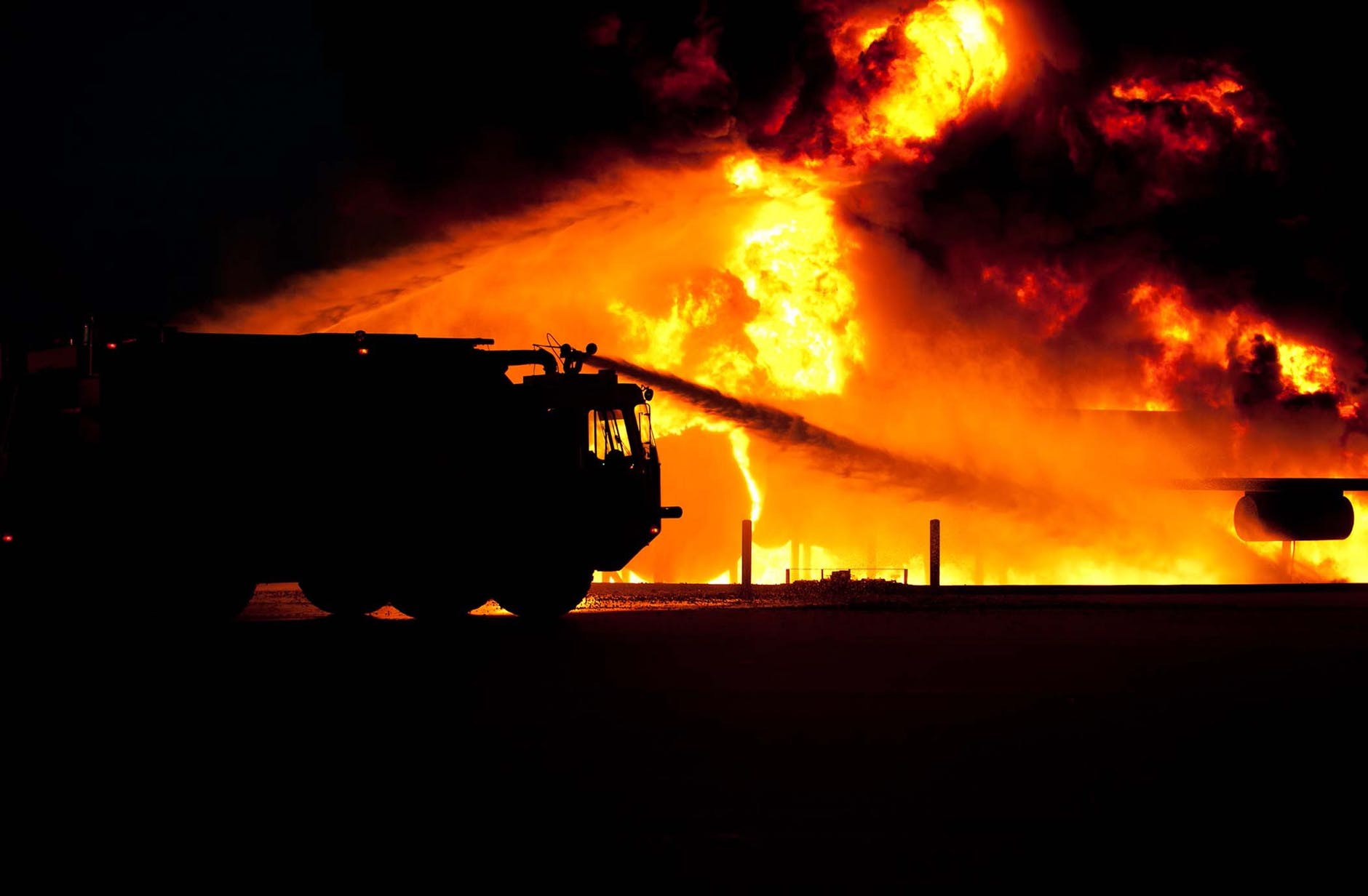 silhouette outside fire dangerous