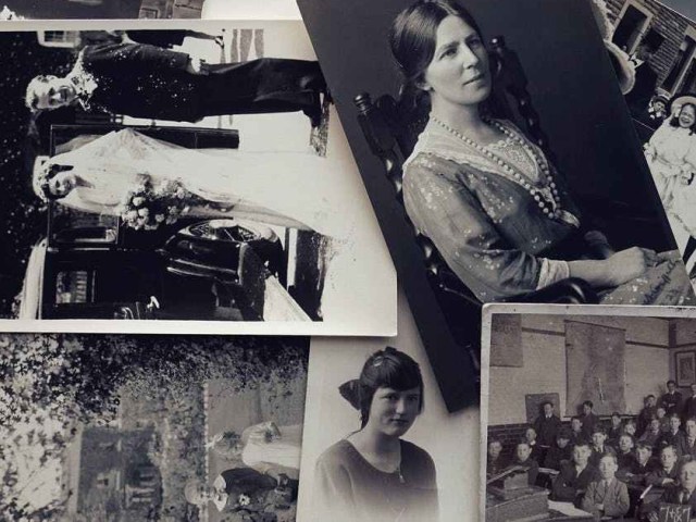 grayscale photo of old pictures